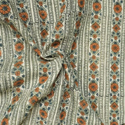 Block Print Linen Handmade Decorative Fabric For Home – Floral Bagh