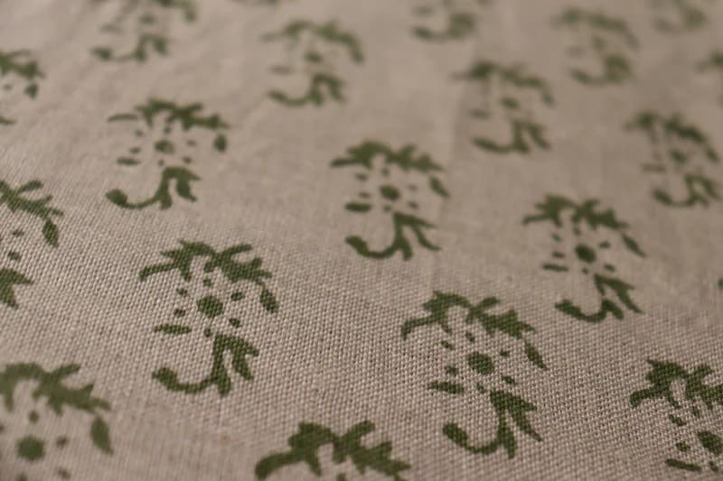 Block Print Linen Throw Curtains Fabric for Living Room - Patjhad