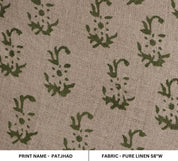 Block Print Linen Throw Curtains Fabric for Living Room - Patjhad