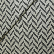 Block Print Natural Linen Striped Fabric for Curtains - Stripe Scale