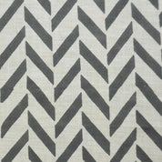 Block Print Natural Linen Striped Fabric for Curtains - Stripe Scale