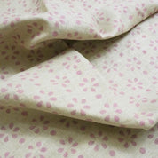 Block Print Pink Gray Floral Linen Fabric for Curtains - Rang Phool