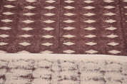 Block Print Rust Thick Linen Fabric OMGI