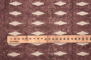 Block Print Rust Thick Linen Fabric OMGI