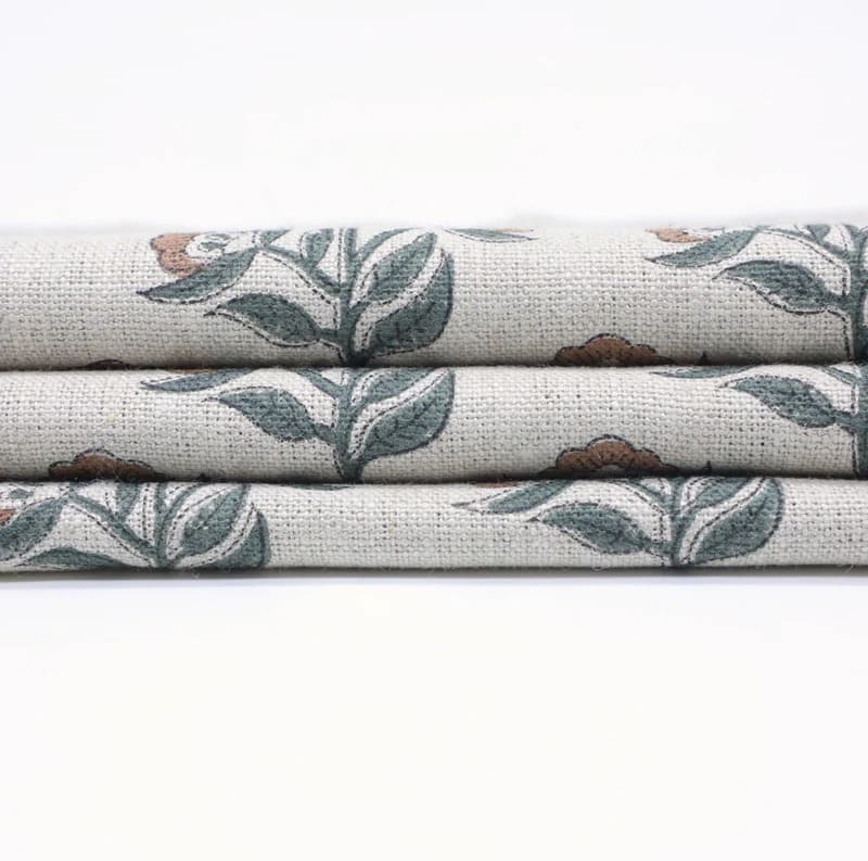 Block Printed Boho Linen Fabric for Cushions – Baelpatra