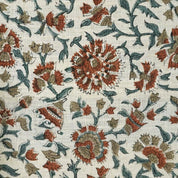 Block Printed Viscose Linen Fabric Pillows Couch Covers - Pushplata