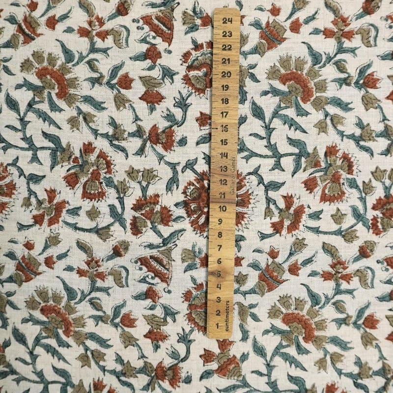 Block Printed Viscose Linen Fabric Pillows Couch Covers - Pushplata