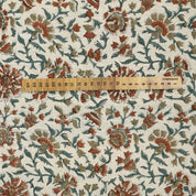Block Printed Viscose Linen Fabric Pillows Couch Covers - Pushplata