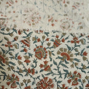 Block Printed Viscose Linen Fabric Pillows Couch Covers - Pushplata