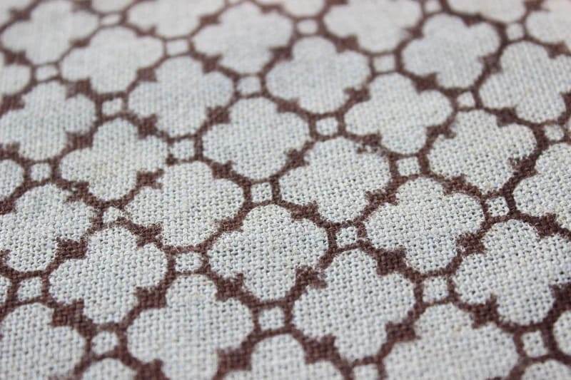 Block Printed Gray Brown Boho Throw Linen Fabric – Paheli