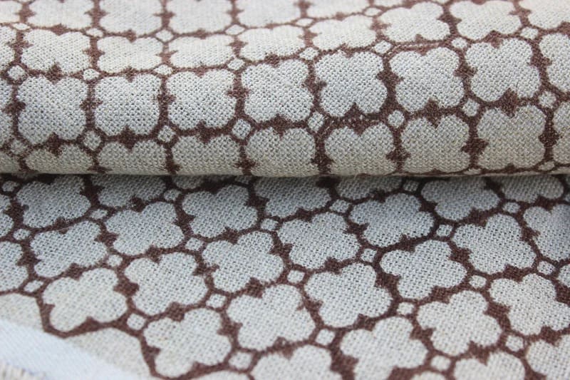 Block Printed Gray Brown Boho Throw Linen Fabric – Paheli