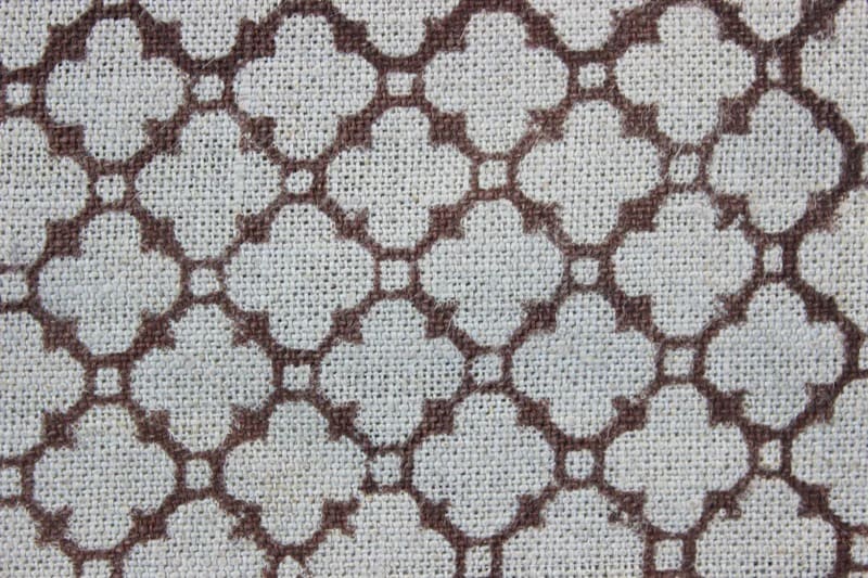 Block Printed Gray Brown Boho Throw Linen Fabric – Paheli