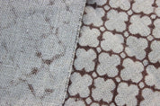 Block Printed Gray Brown Boho Throw Linen Fabric – Paheli
