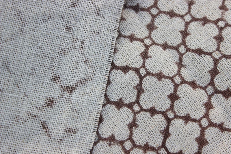 Block Printed Gray Brown Boho Throw Linen Fabric – Paheli
