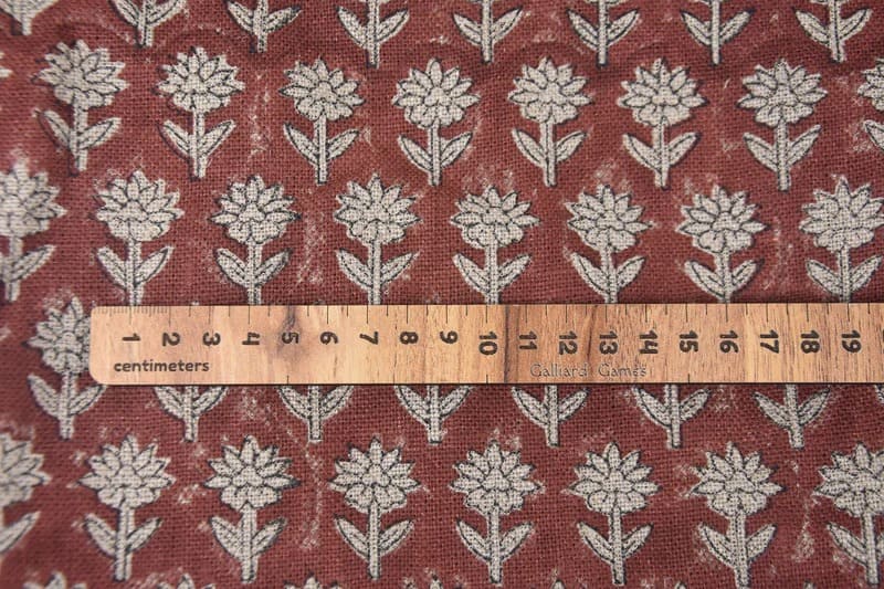 Block Printed Maroon Floral Boho Throw Cushion Fabric – Pankhudi