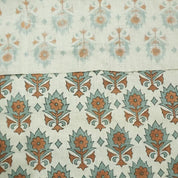 Block Printed Pure Linen Fabric for Curtains & Home Decor – Kusum