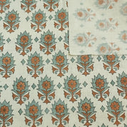 Block Printed Pure Linen Fabric for Curtains & Home Decor – Kusum