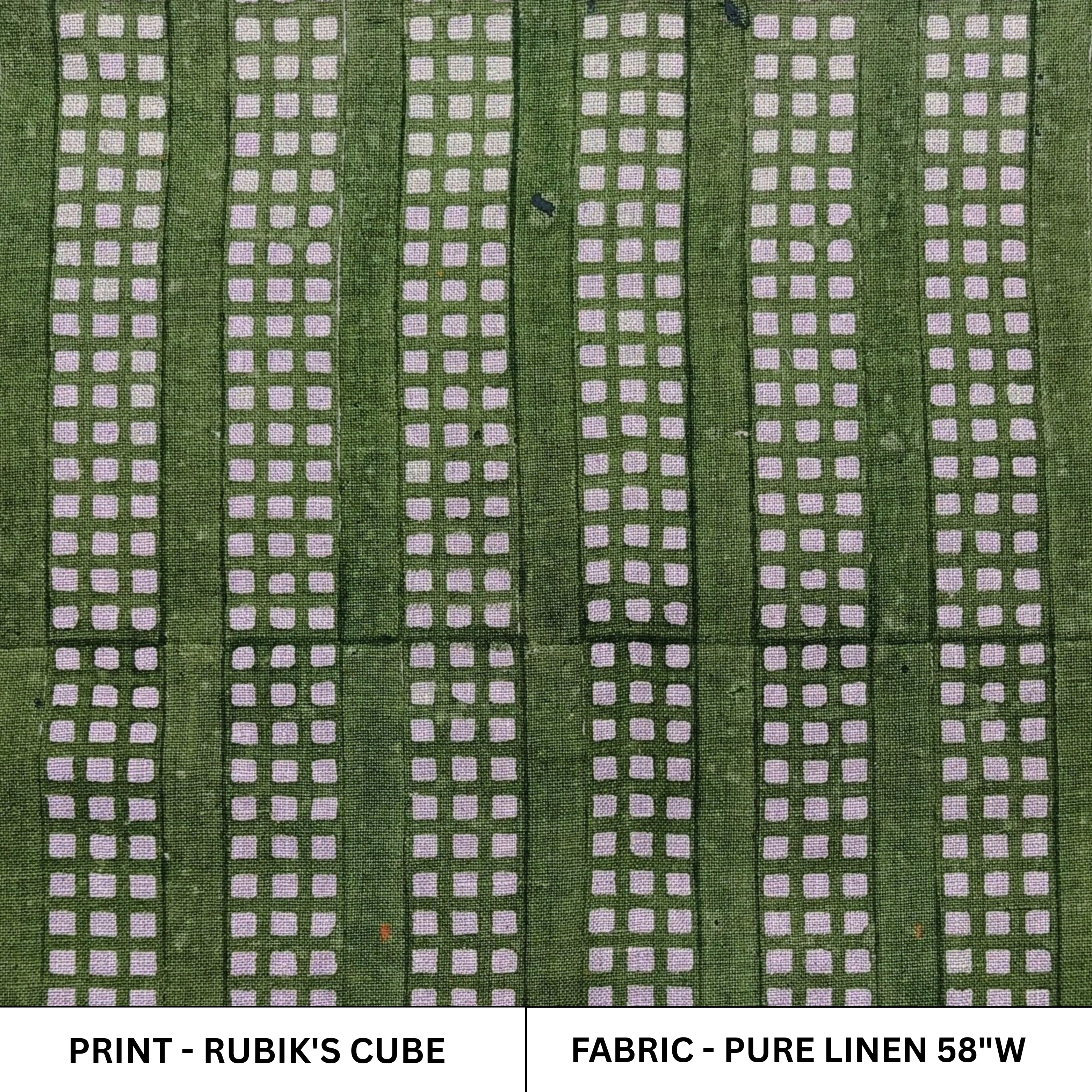  Pure linen Green fabric by fabritual