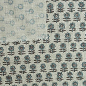 Blue Block Printed Floral Boho Pillow & Cushion Fabric – Anamika