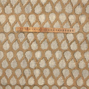 Hand Block Print Linen Pillow Brown Floral Fabric -Panchi