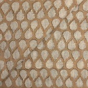 Hand Block Print Linen Pillow Brown Floral Fabric -Panchi