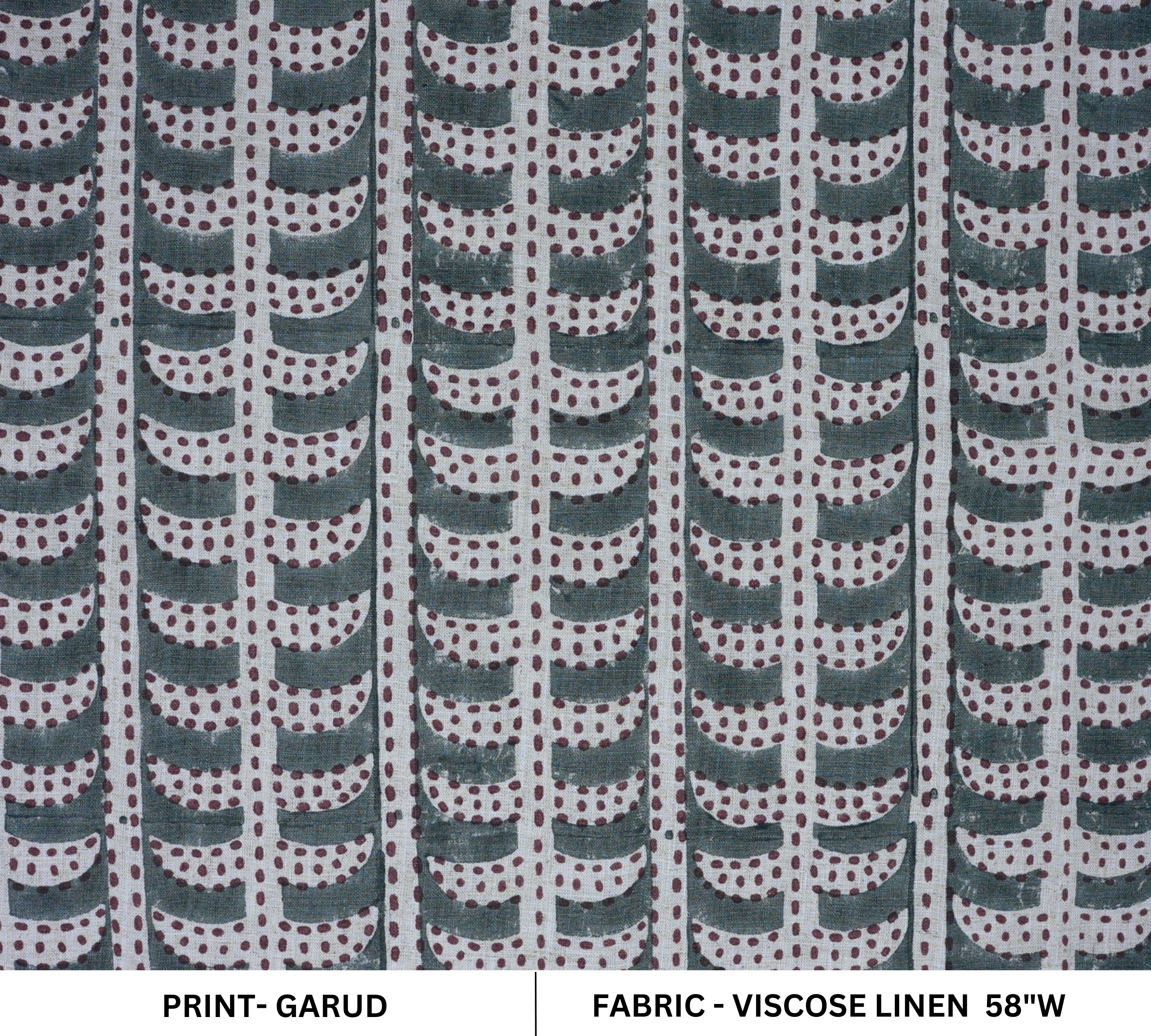 Handcrafted Floral Gray Linen Fabric Garud Design for Drapes & Curtains