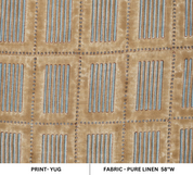Handmade Brown Floral Pure Linen Boho Fabric Mediumweight & Stylish Home Decor – Yug Design
