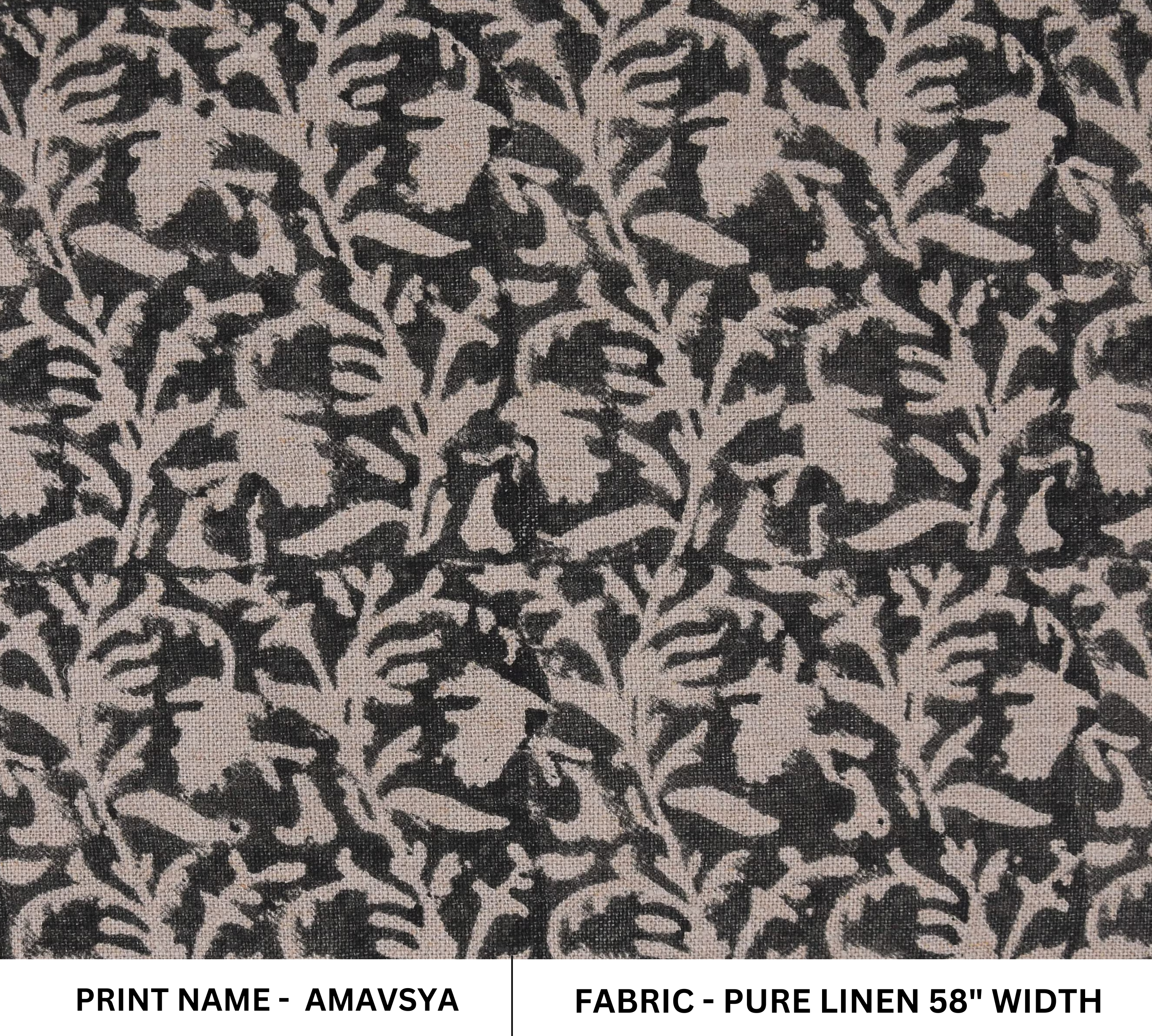 Block Print thick linen 58" Wide, Indian Fabric, floral fabric, Linen by yard, upholstery Linen Pillow Fabric - Imroz