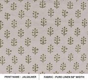 Pure Linen 58" Wide, Hand Block Print, Indian fabric, home decor, Organic Linen, printed fabric, Linen by yard - Tula