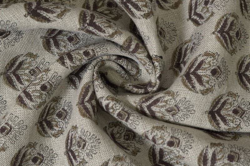 Craft made Hand Block print Thick Linen Fabric -Chui Mui