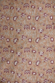 Hand block print pure linen 58" wide, handloom Indian fabric , floral pillow print, upholstery, linen by yard - NAAYAB