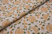 Window curtains pure linen 58" wide, linen block print cushions and pillowcase, Indian fabric , upholstery linen - KARWACHAUTH