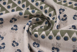 Handmade Block print Pure linen fabric Interior Style - Chitranjan