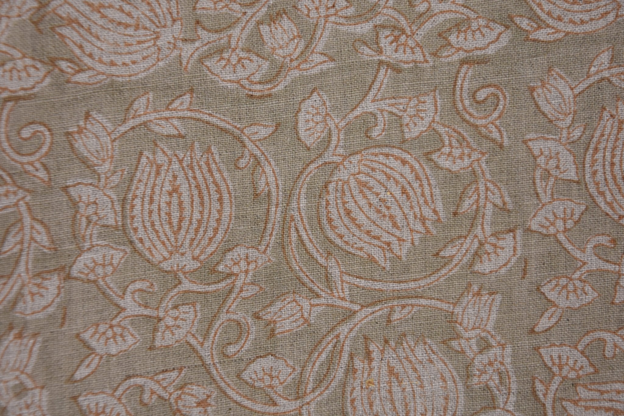 Block print thick linen 58" wide, hand block linen for cushions and pillows, linen napkins, linen fabric, window curtains - 6 KAMAL