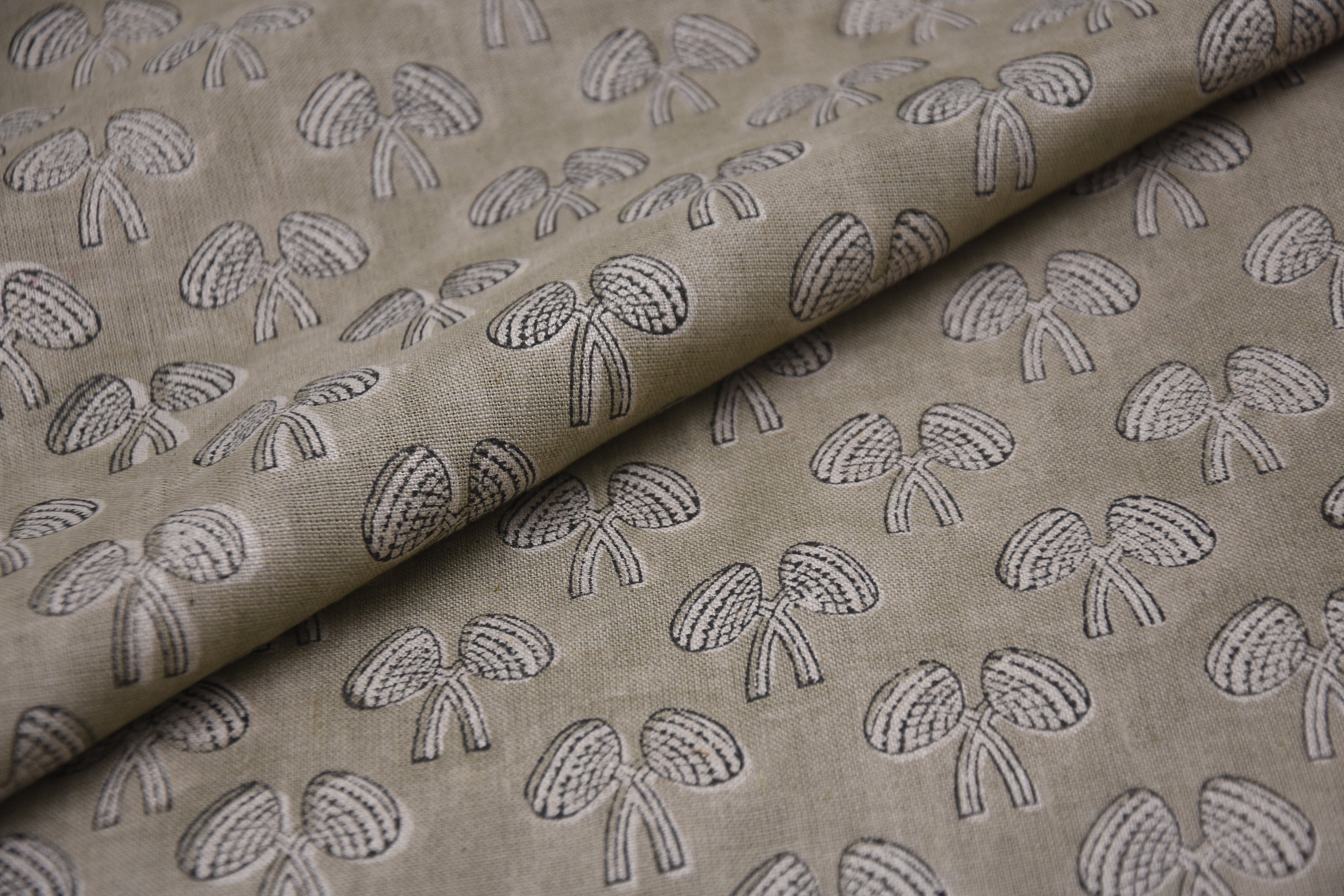 Fabric for window curtains, pure linen 58" wide, premium fabric for pillow cover, cushion cover, table napkins - MASHROOM