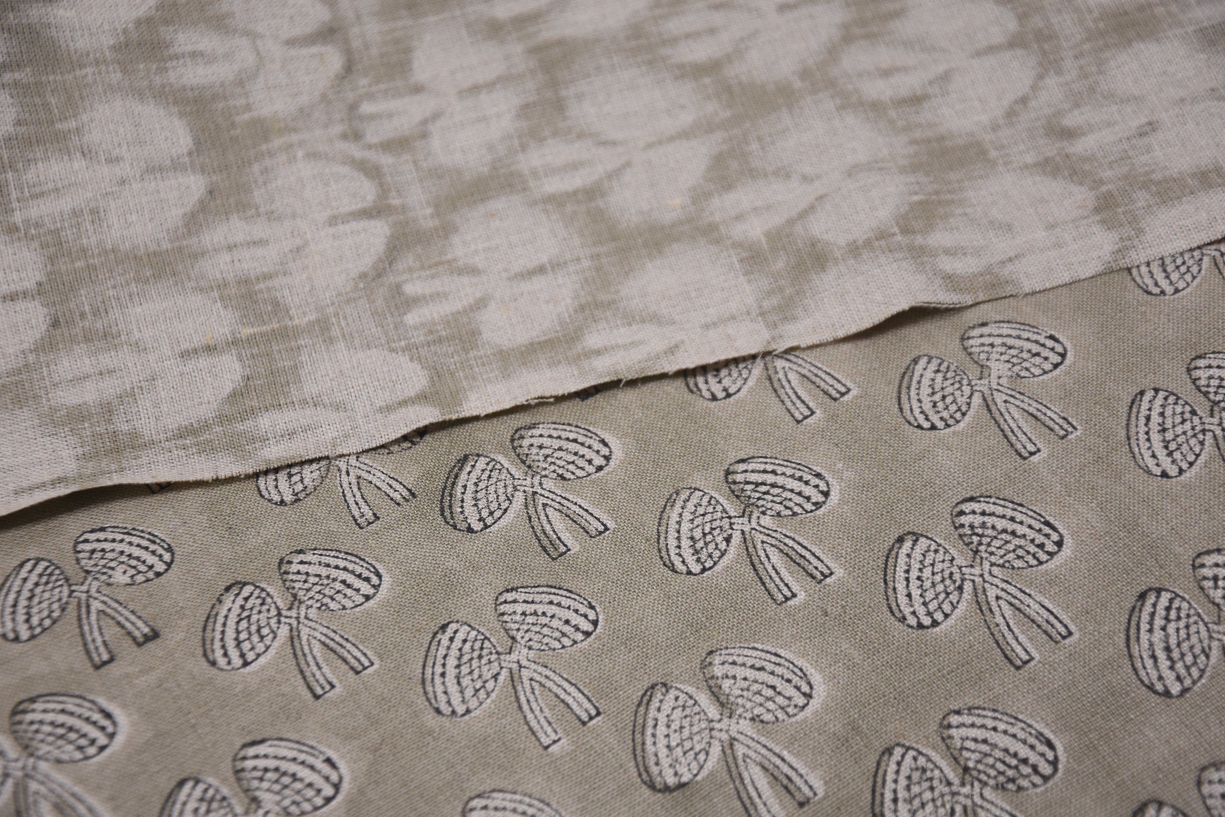 Fabric for window curtains, pure linen 58" wide, premium fabric for pillow cover, cushion cover, table napkins - MASHROOM