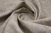 Fabric for window curtains, pure linen 58" wide, premium fabric for pillow cover, cushion cover, table napkins - MASHROOM