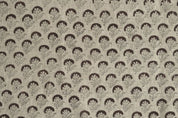 Eco-Friendly Handmade Block Print Beige Thick linen Fabric JuJu Flower