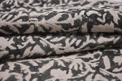 Premium Hand Block Print Beige Floral Pure Linen 58 w Fabric
