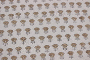Eco-Friendly Hand Block Print Bronze Duck Canvas Fabric - Kohinoor
