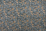 Eco- Friendly Hand Block Print Gray Duck Canvas Fabric - Himachal