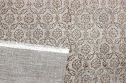 Hand finished Block Print Thick Linen Fabric For pillow fabric - Shenaaj
