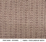 Hand Block Print Visceous Thick Linen Fabric For Interior - Ratanbel