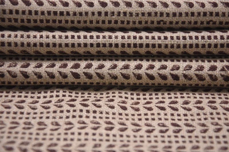 Hand Block Print Visceous Thick Linen Fabric For Interior - Ratanbel