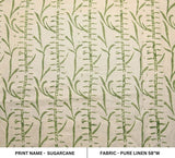 Handcrafted Block Print Pure Linen Fabric Home Decor - Sugarcane