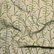 Handcrafted Block Print Pure Linen Fabric Home Decor - Sugarcane