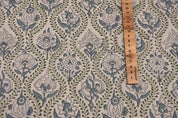 Elegant Hand Block Print viscose Linen Fabric Curtains - Amarbel Design