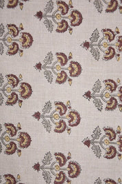 Handmade Block Print Pure Linen Fabric For Lampshade - Traffic Light