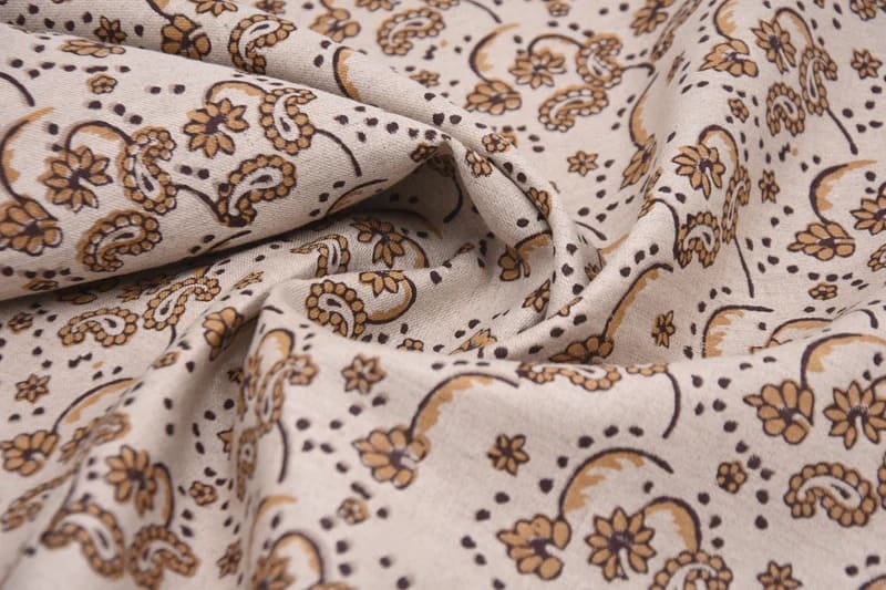 Floral Block Print Handmade Linen Cushion Cover Black Bronze  - Sajawat