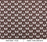 Hand Block Print Pure Linen Fabric For Farmhouse Curtains - Tittle